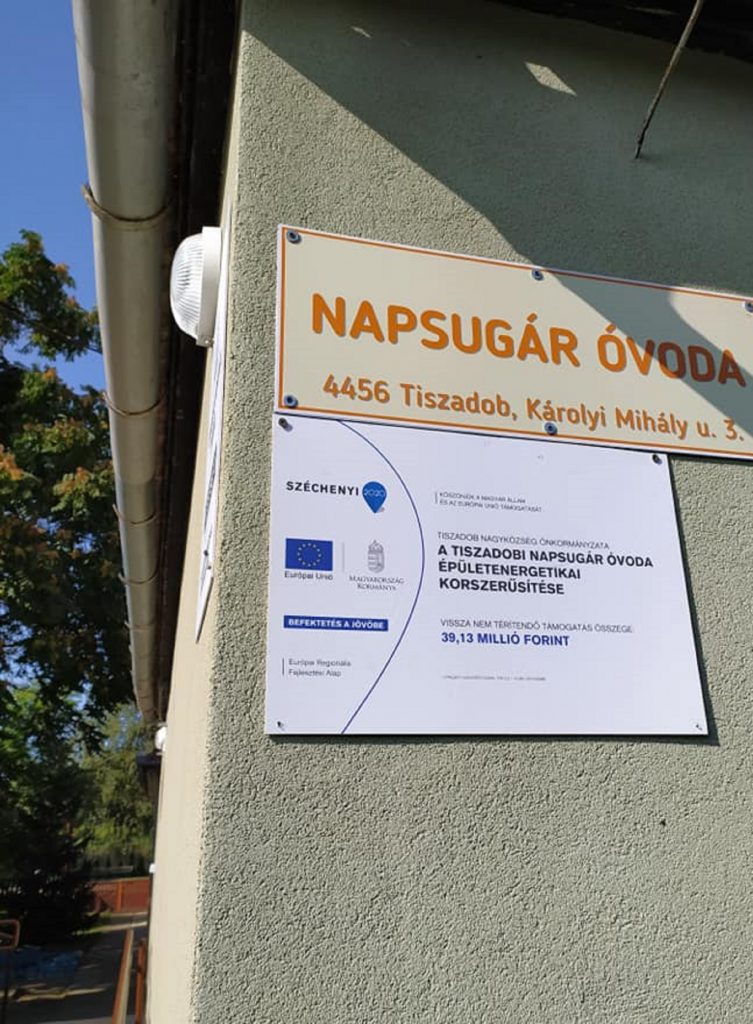 C tábla Tiszadobi napsugár Ovi